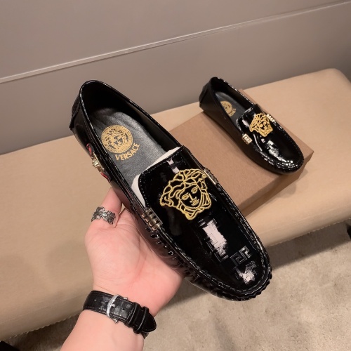 Replica Versace Leather Shoes For Men #1207869 $68.00 USD for Wholesale