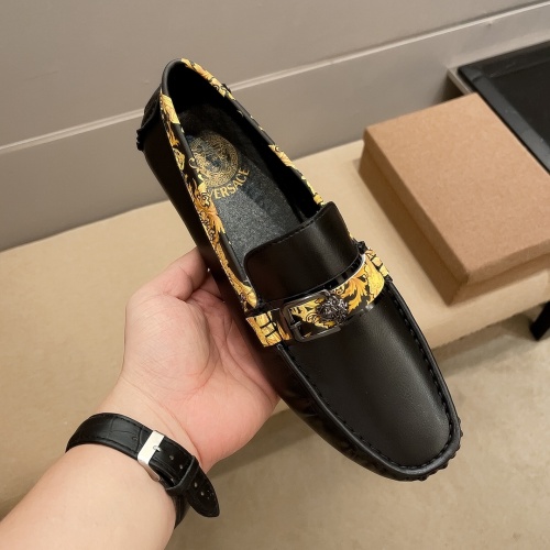 Replica Versace Leather Shoes For Men #1207943 $68.00 USD for Wholesale