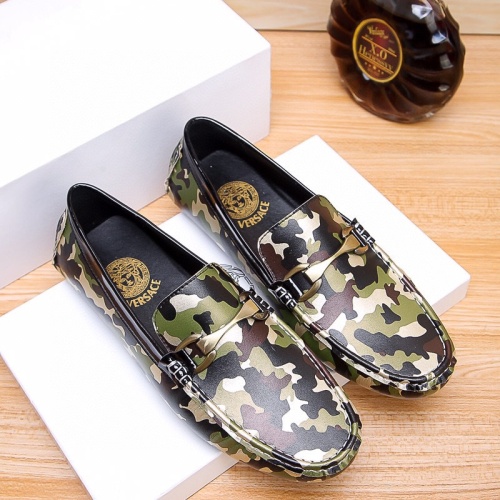 Replica Versace Leather Shoes For Men #1208003 $68.00 USD for Wholesale