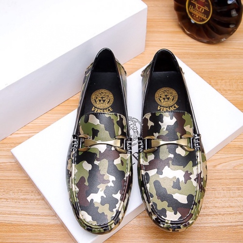 Replica Versace Leather Shoes For Men #1208003 $68.00 USD for Wholesale