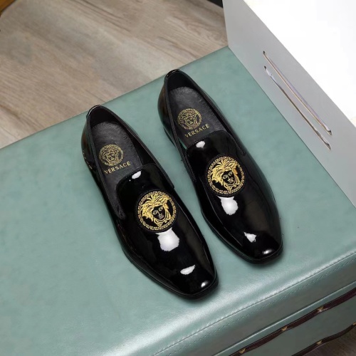 Replica Versace Leather Shoes For Men #1208301 $76.00 USD for Wholesale