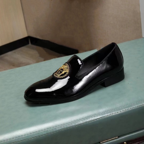 Replica Versace Leather Shoes For Men #1208301 $76.00 USD for Wholesale