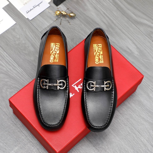 Replica Salvatore Ferragamo Leather Shoes For Men #1209296 $68.00 USD for Wholesale