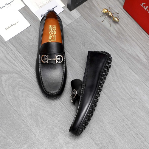 Replica Salvatore Ferragamo Leather Shoes For Men #1209296 $68.00 USD for Wholesale