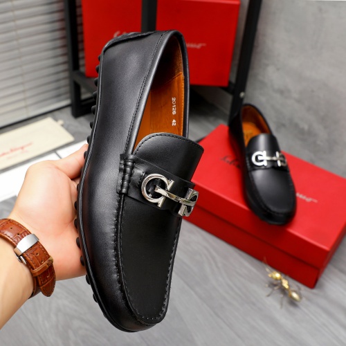 Replica Salvatore Ferragamo Leather Shoes For Men #1209296 $68.00 USD for Wholesale