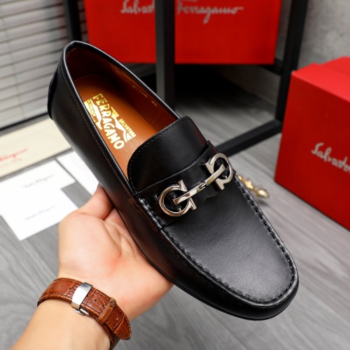 Replica Salvatore Ferragamo Leather Shoes For Men #1209296 $68.00 USD for Wholesale