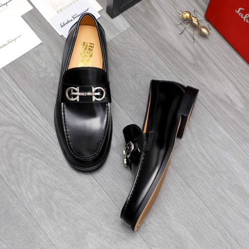 Replica Salvatore Ferragamo Leather Shoes For Men #1209297 $76.00 USD for Wholesale