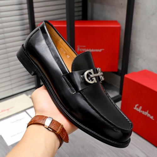 Replica Salvatore Ferragamo Leather Shoes For Men #1209297 $76.00 USD for Wholesale