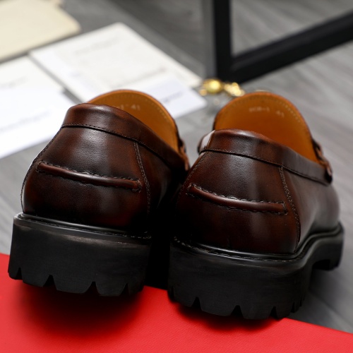 Replica Salvatore Ferragamo Leather Shoes For Men #1209316 $82.00 USD for Wholesale