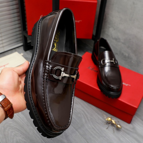 Replica Salvatore Ferragamo Leather Shoes For Men #1209317 $82.00 USD for Wholesale