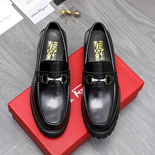 Replica Salvatore Ferragamo Leather Shoes For Men #1209318 $82.00 USD for Wholesale