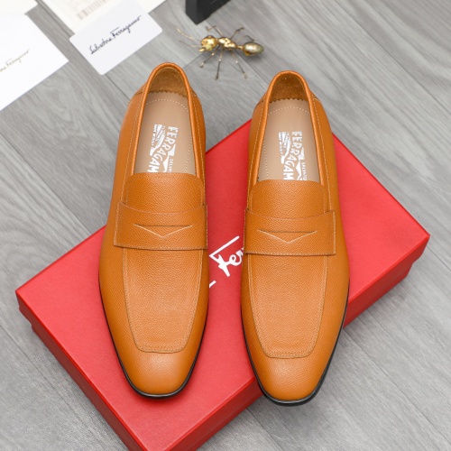 Replica Salvatore Ferragamo Leather Shoes For Men #1209338 $102.00 USD for Wholesale