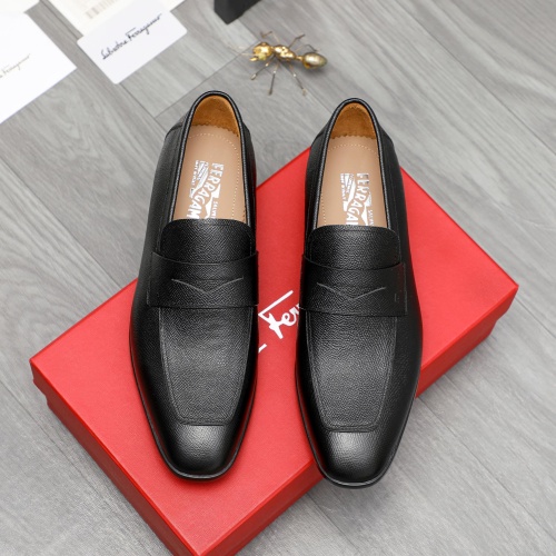 Replica Salvatore Ferragamo Leather Shoes For Men #1209339 $102.00 USD for Wholesale