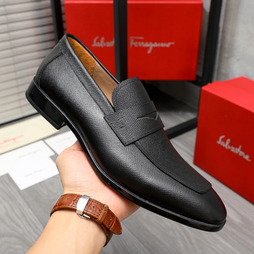 Replica Salvatore Ferragamo Leather Shoes For Men #1209339 $102.00 USD for Wholesale