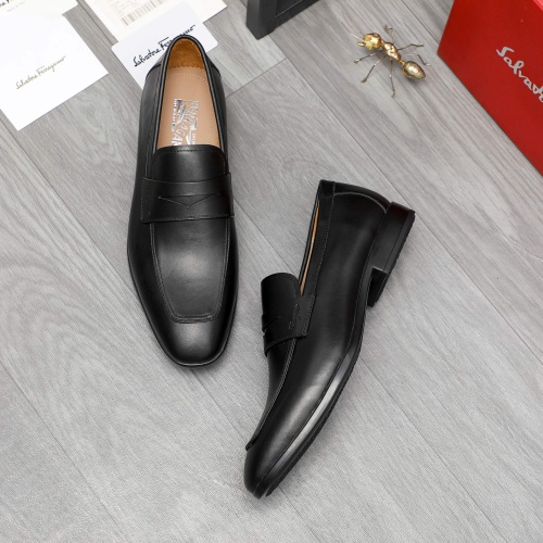 Replica Salvatore Ferragamo Leather Shoes For Men #1209343 $102.00 USD for Wholesale