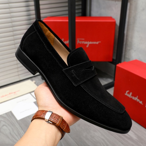 Replica Salvatore Ferragamo Leather Shoes For Men #1209345 $102.00 USD for Wholesale