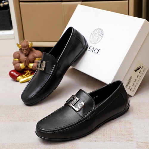 Replica Versace Leather Shoes For Men #1209496 $68.00 USD for Wholesale