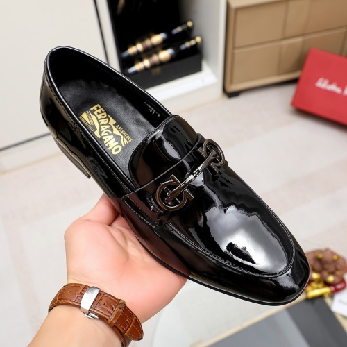 Replica Salvatore Ferragamo Leather Shoes For Men #1209500 $80.00 USD for Wholesale