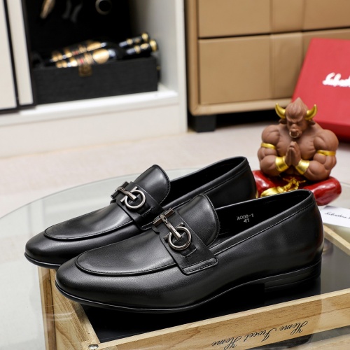 Replica Salvatore Ferragamo Leather Shoes For Men #1209503 $80.00 USD for Wholesale