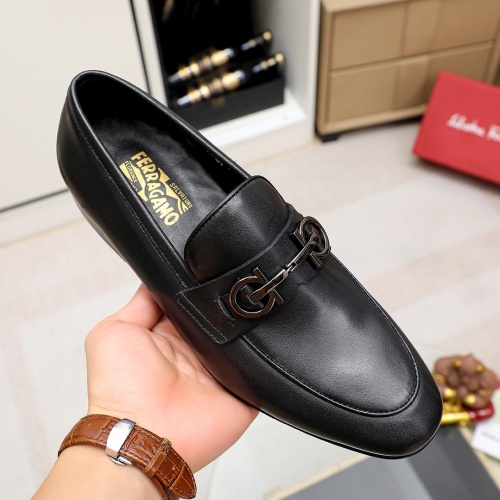 Replica Salvatore Ferragamo Leather Shoes For Men #1209503 $80.00 USD for Wholesale