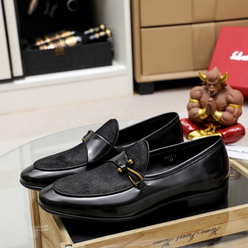 Replica Salvatore Ferragamo Leather Shoes For Men #1209506 $80.00 USD for Wholesale