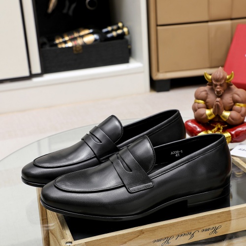 Replica Salvatore Ferragamo Leather Shoes For Men #1209509 $80.00 USD for Wholesale