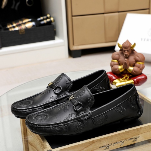 Replica Versace Leather Shoes For Men #1209521 $72.00 USD for Wholesale