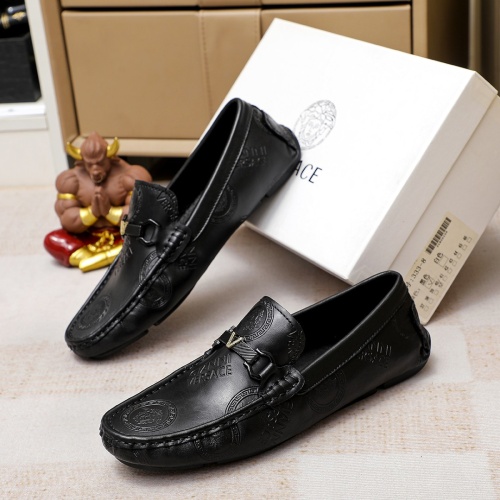 Replica Versace Leather Shoes For Men #1209521 $72.00 USD for Wholesale