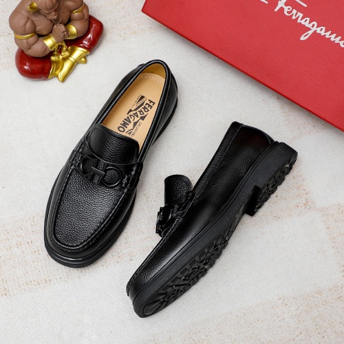 Replica Salvatore Ferragamo Leather Shoes For Men #1209531 $85.00 USD for Wholesale