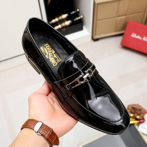 Replica Salvatore Ferragamo Leather Shoes For Men #1209562 $80.00 USD for Wholesale