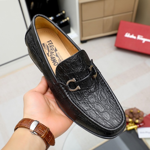 Replica Salvatore Ferragamo Leather Shoes For Men #1209564 $85.00 USD for Wholesale