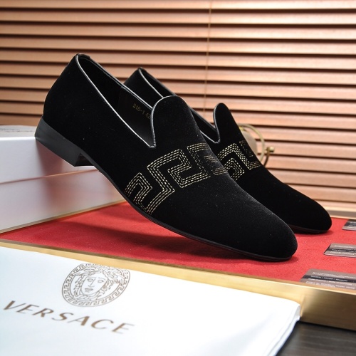 Replica Versace Leather Shoes For Men #1209620 $85.00 USD for Wholesale