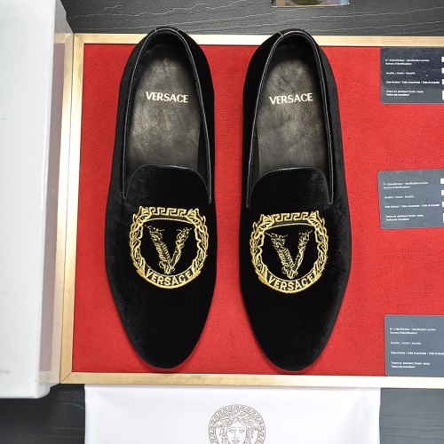 Replica Versace Leather Shoes For Men #1209623 $85.00 USD for Wholesale