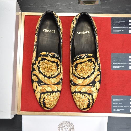 Replica Versace Leather Shoes For Men #1209626 $85.00 USD for Wholesale