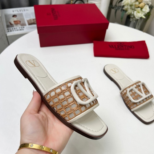 Replica Valentino Slippers For Women #1210665 $82.00 USD for Wholesale