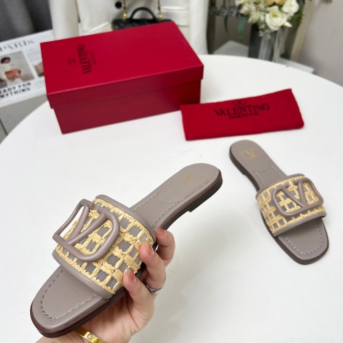 Replica Valentino Slippers For Women #1210666 $82.00 USD for Wholesale