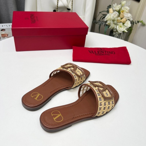 Replica Valentino Slippers For Women #1210667 $82.00 USD for Wholesale