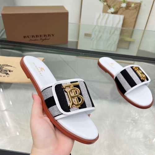 Replica Burberry Slippers For Women #1211121 $82.00 USD for Wholesale