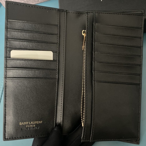 Replica Yves Saint Laurent YSL Man Wallets In Gold #1211784 $45.00 USD for Wholesale