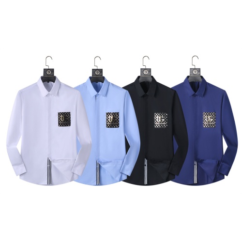 Replica Dolce & Gabbana D&G Shirts Long Sleeved For Men #1211962 $40.00 USD for Wholesale