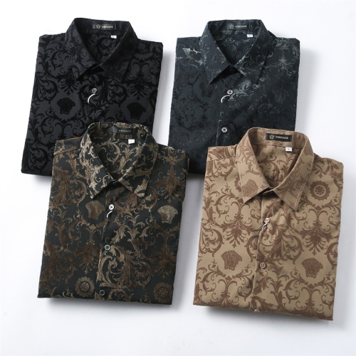 Replica Versace Shirts Long Sleeved For Men #1211981 $48.00 USD for Wholesale