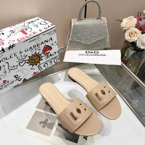 Replica Dolce & Gabbana D&G Slippers For Women #1213198 $80.00 USD for Wholesale