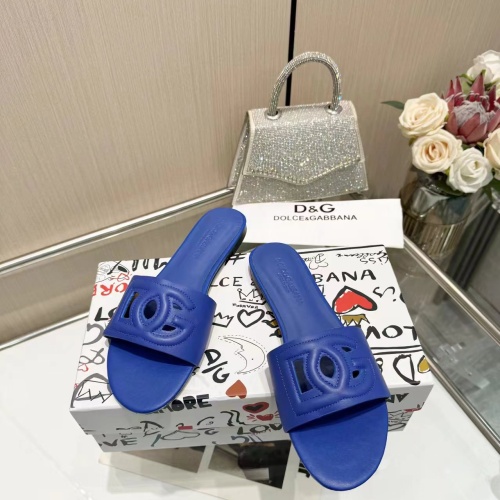 Replica Dolce & Gabbana D&G Slippers For Women #1213205 $80.00 USD for Wholesale