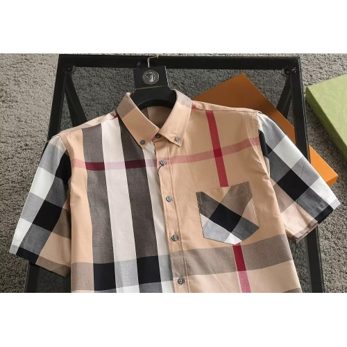 Replica Burberry Shirts Short Sleeved For Men #1215592 $38.00 USD for Wholesale