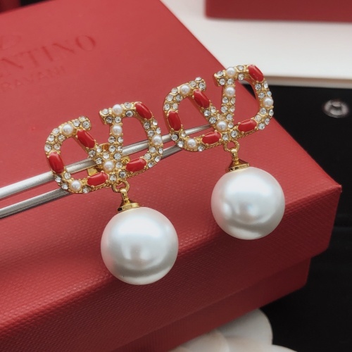 Replica Valentino Earrings For Women #1215648 $32.00 USD for Wholesale