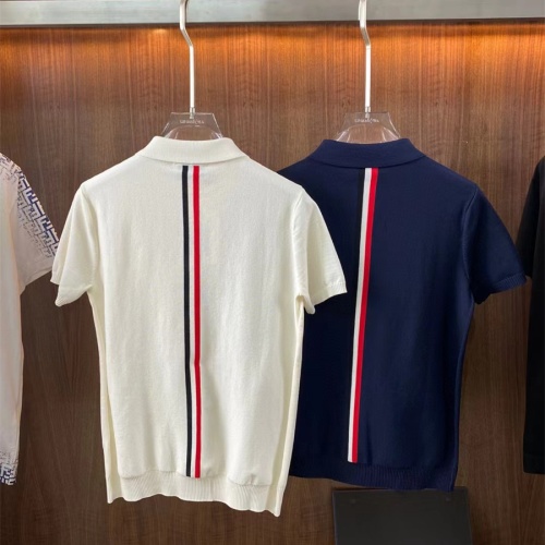 Replica Thom Browne TB T-Shirts Short Sleeved For Men #1216039 $40.00 USD for Wholesale