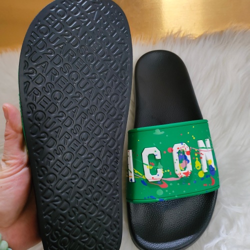 Replica Dsquared Slippers For Men #1216225 $48.00 USD for Wholesale