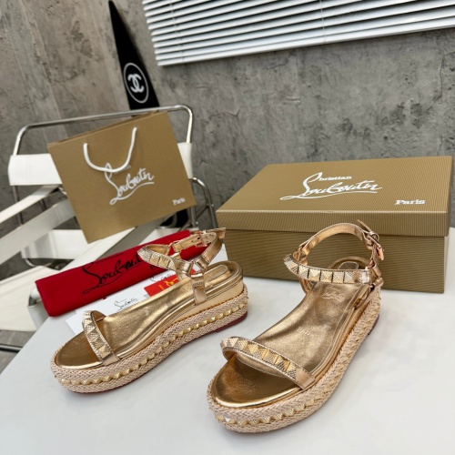 Replica Christian Louboutin Sandal For Women #1216881, $98.00 USD, [ITEM#1216881], Replica Christian Louboutin Sandal outlet from China