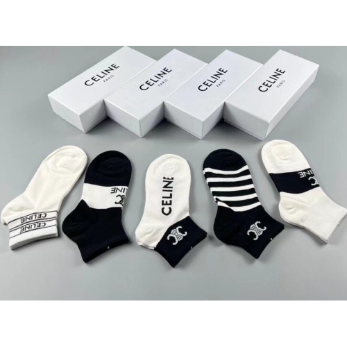 Replica Celine Socks For Women #1218710 $25.00 USD for Wholesale