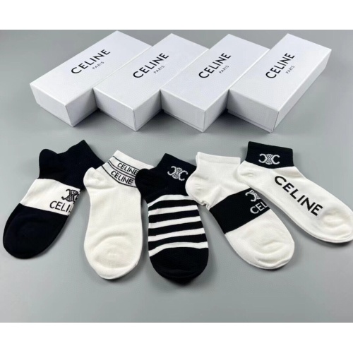 Replica Celine Socks For Women #1218710 $25.00 USD for Wholesale